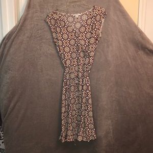 Dressbarn tan, orange, and white dress